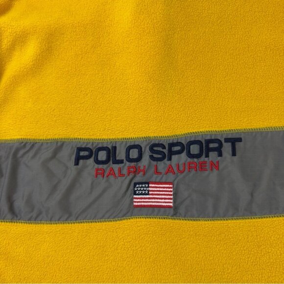 Polo Sport Ralph Lauren Men's Size XL 1/4 Zip Pullover Yellow Gray - Picture 15 of 15